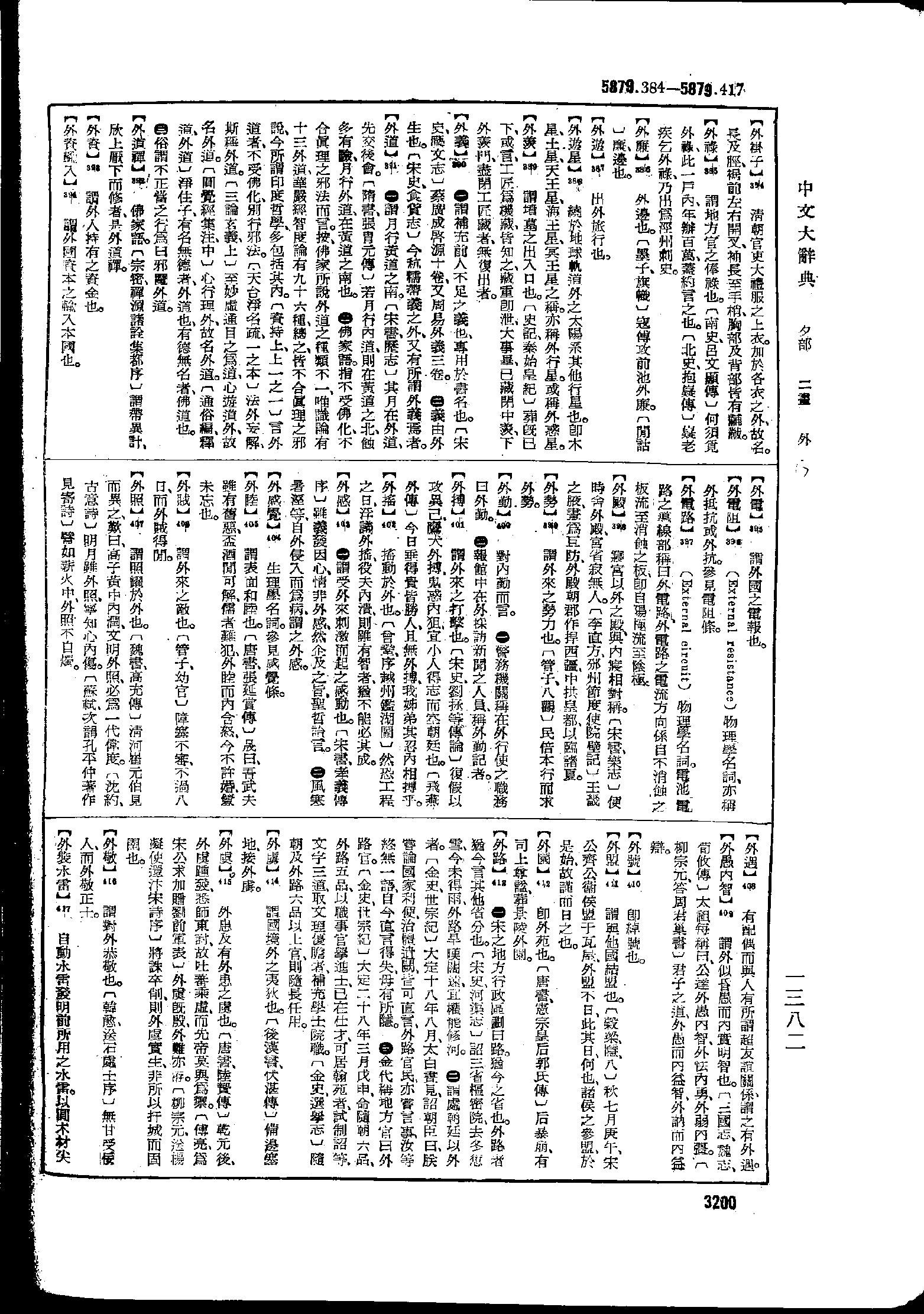 《中文大辞典》 第3200页
