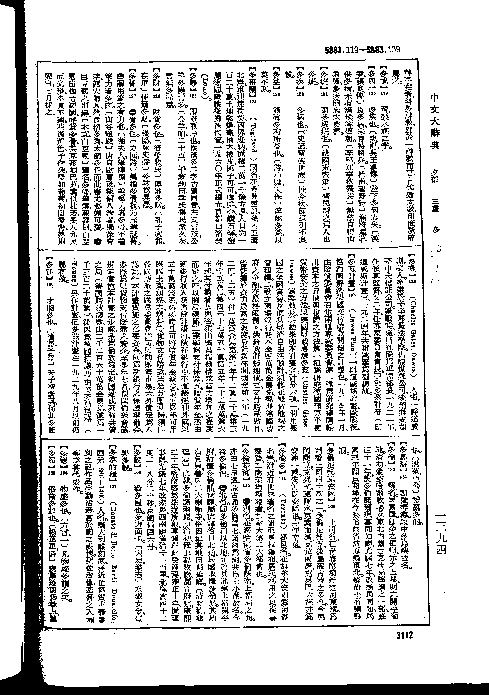 《中文大辞典》 第3212页