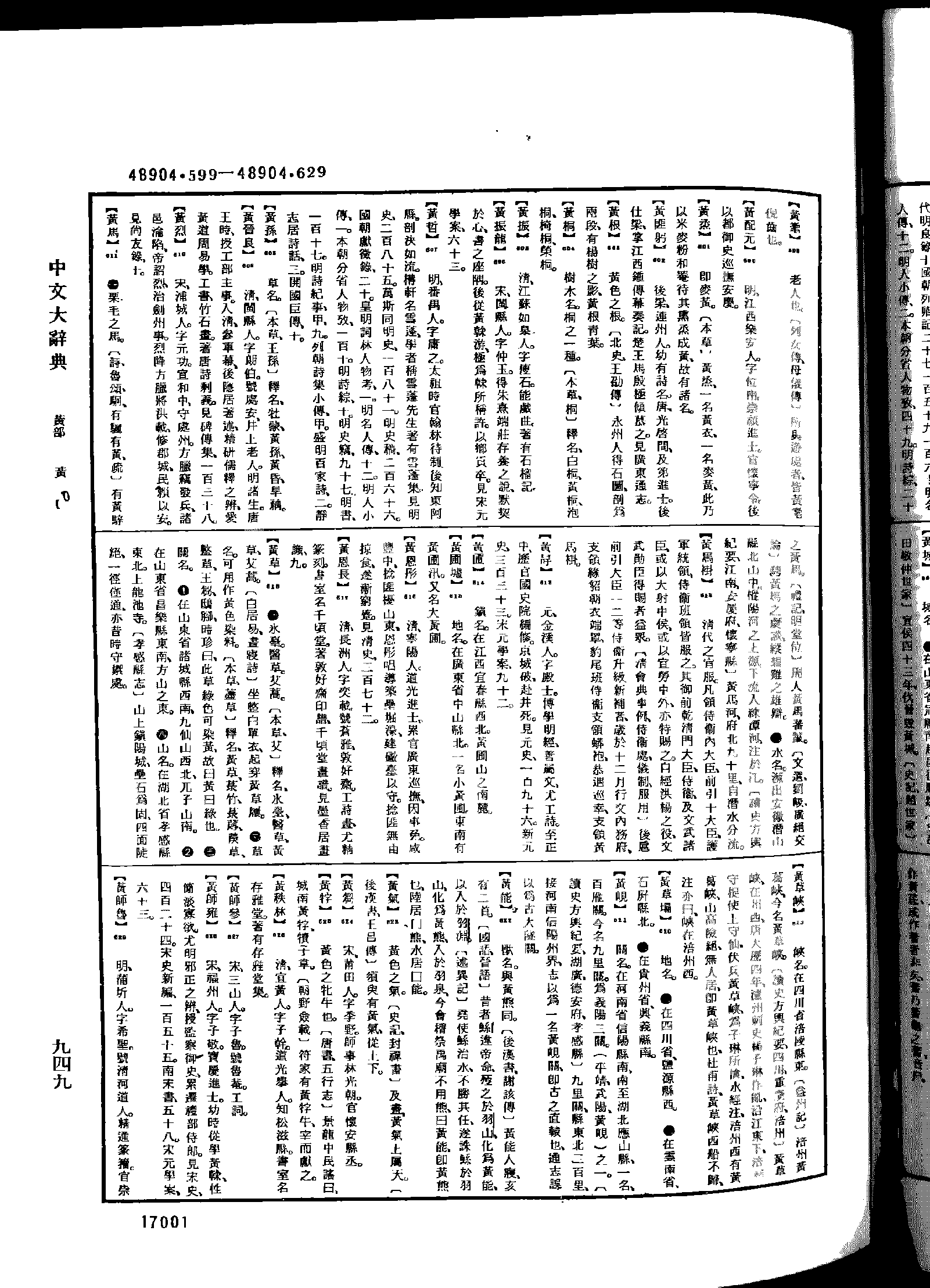 《中文大辞典》 第17001页